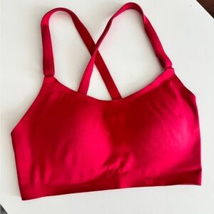 SHEFIT Red Sports Bra with Crisscross adjustable Straps